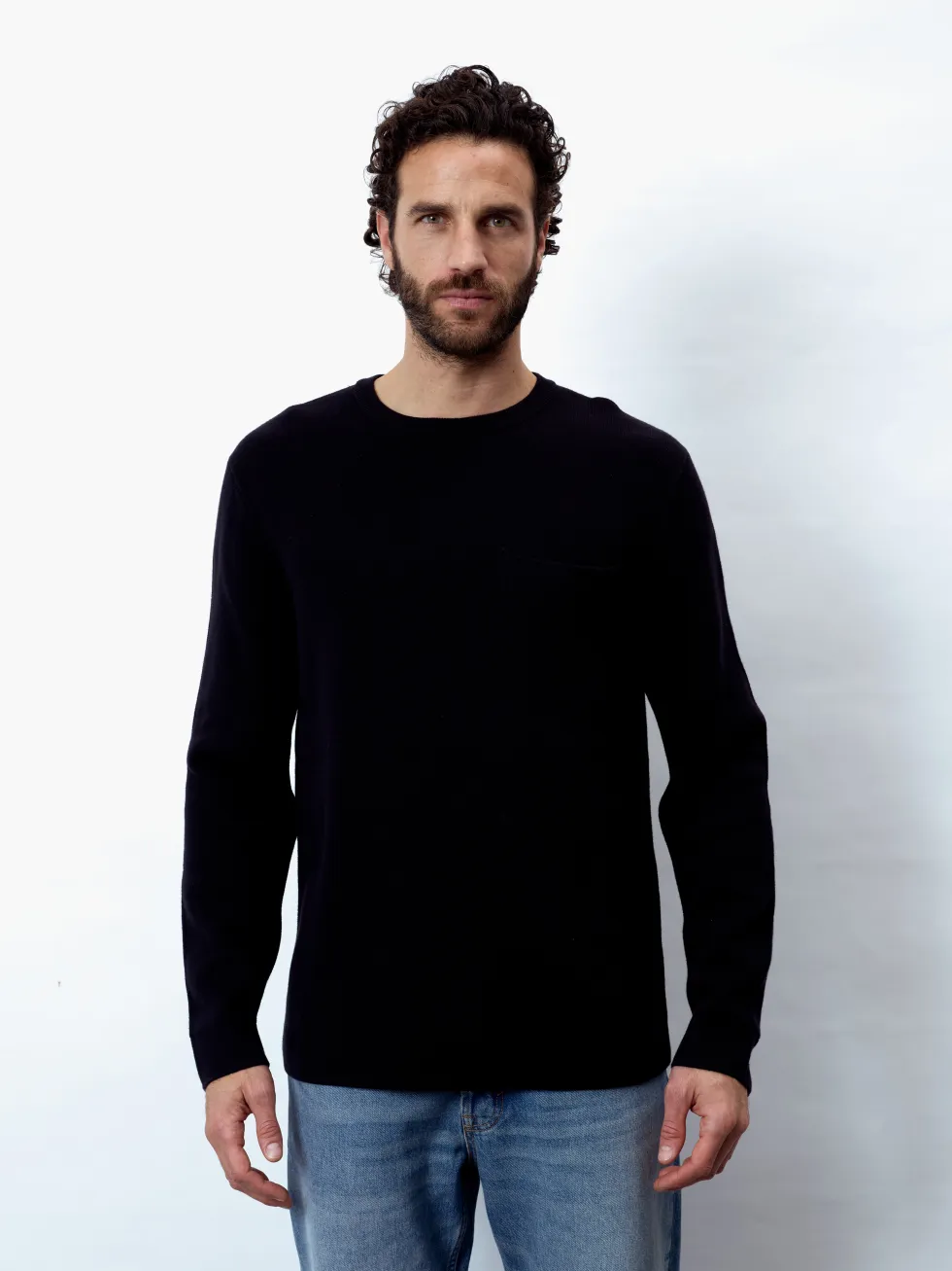 ROBERTO - Langarm Herrenpulover rundhals, gestrickt